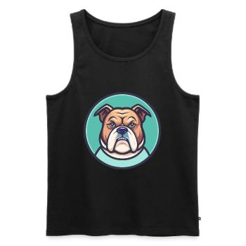 Serrano Bulldogge Hunderasse Cartoon Kawaii Clipart - Männer Premium Bio Tank Top - Schwarz - Vorne - Michal (187cm)