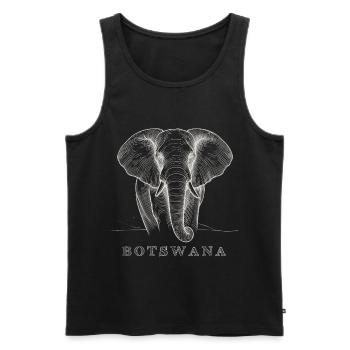 Botswana-Macht - Männer Premium Bio Tank Top - Schwarz - Vorne - Michal (187cm)