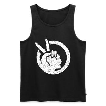 American Indian Movement flag - Men's Premium Organic Tank Top - black - Front - AI Model Male 178 light (178cm)