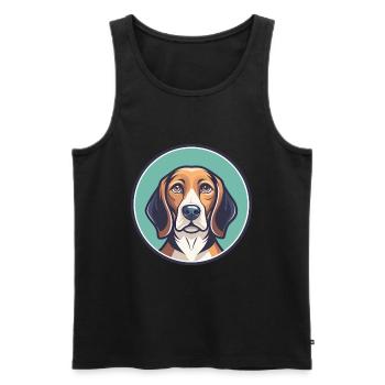 West Country Harrier Hunderasse Karikatur Kawaii Haustier - Männer Premium Bio Tank Top - Schwarz - Vorne - Michal (187cm)