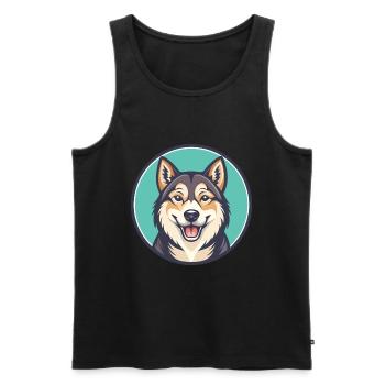 Westsibirische Laika Hunderasse Lustiger Cartoon Kawaii - Männer Premium Bio Tank Top - Schwarz - Vorne - Michal (187cm)
