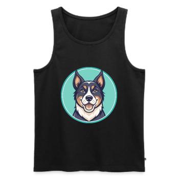 Strellufstover Hunderasse Cartoon Kawaii Clipart - Männer Premium Bio Tank Top - Schwarz - Vorne - Michal (187cm)