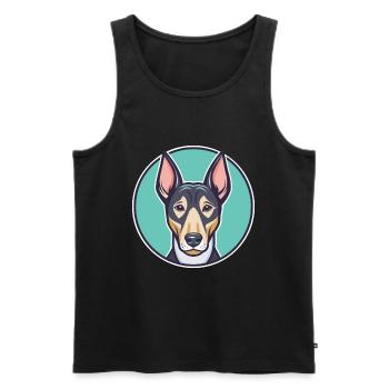 Uruguayan Cimarron Dog Breed Cartoon Kawaii - Men's Premium Organic Tank Top - black - Front - Michal (187cm)