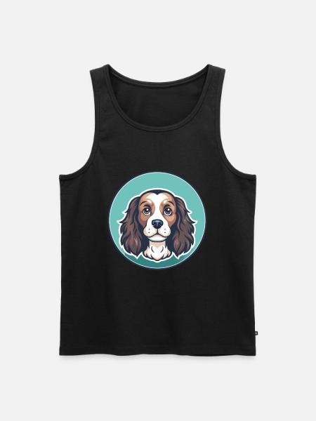 Toy Trawler Spaniel Dog Breed Funny Cartoon Kawaii - Men's Premium Organic Tank Top - black