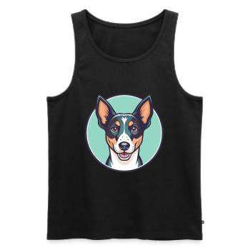 Baum Feist Hund Rasse Cartoon Kawaii Clipart Haustier - Männer Premium Bio Tank Top - Schwarz - Vorne - Michal (187cm)