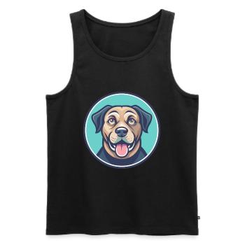 Tosa Hunderasse Cartoon Kawaii Clipart Illustration - Männer Premium Bio Tank Top - Schwarz - Vorne - Michal (187cm)