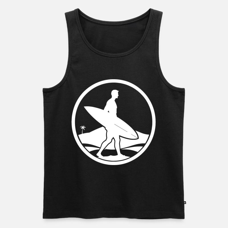 Surfer Logo - Männer Premium Bio Tank Top - Schwarz