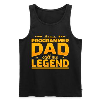 Programmierer Vater - Männer Premium Bio Tank Top - Schwarz - Vorne - AI Model Male 178 light (178cm)