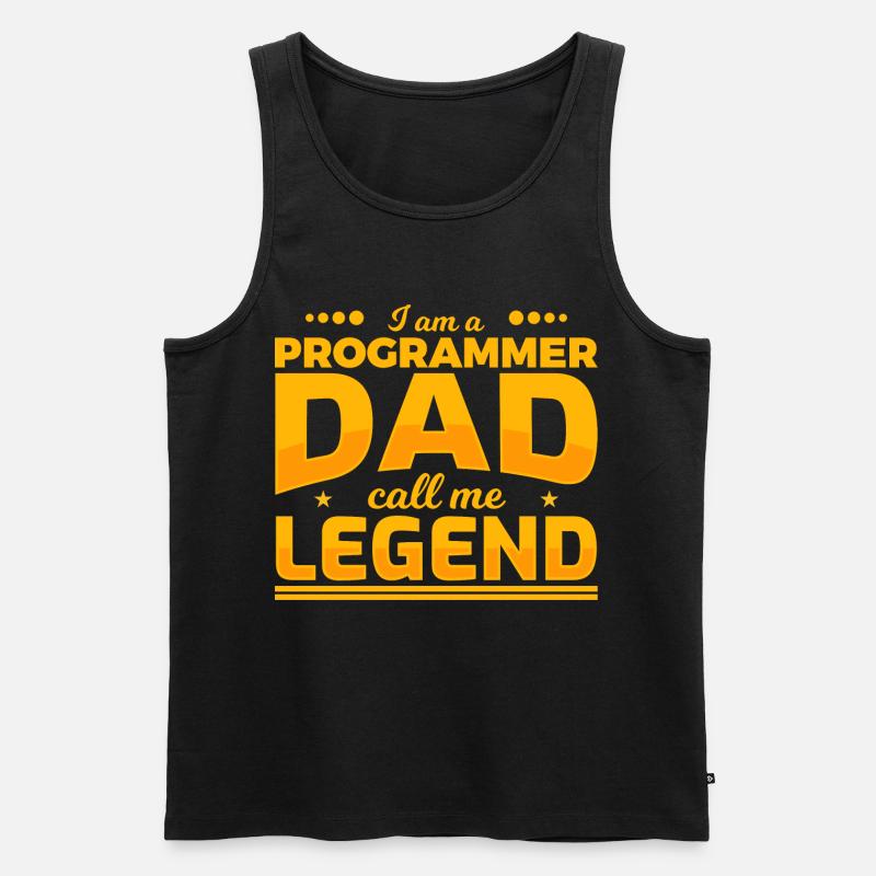 Programmierer Vater - Männer Premium Bio Tank Top - Schwarz