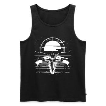 Rudern - Männer Premium Bio Tank Top - Schwarz - Vorne - AI Model Male 178 light (178cm)