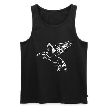 Pegasus lineart - Débardeur bio Premium Homme - noir - Devant - Michal (187cm)