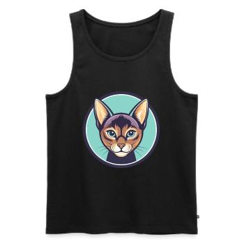 Havanna Braune Katze Rasse Karikatur Kawaii Tier Haustier - Männer Premium Bio Tank Top - Schwarz - Vorne - Michal (187cm)