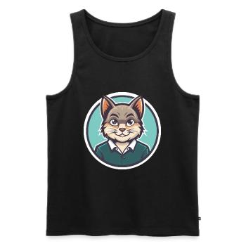Raas Cat Breed Cartoon Kawaii Animal Pet - Men's Premium Organic Tank Top - black - Front - Michal (187cm)