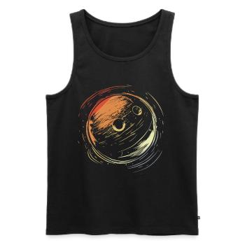 Bowling Drawing Vintage Style - Men's Premium Organic Tank Top - black - Front - Michal (187cm)