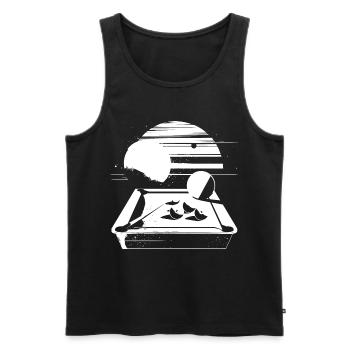Billard Grafik - Männer Premium Bio Tank Top - Schwarz - Vorne - AI Model Male 178 light (178cm)