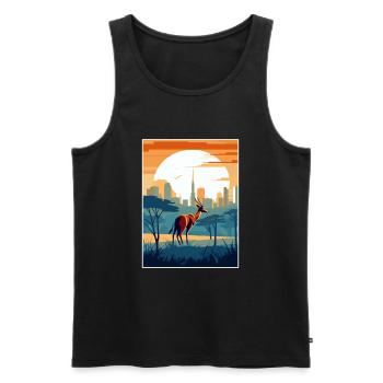 Nairobi Kenya Travel Poster Souvenir Painting WPA - Men's Premium Organic Tank Top - black - Front - Michal (187cm)