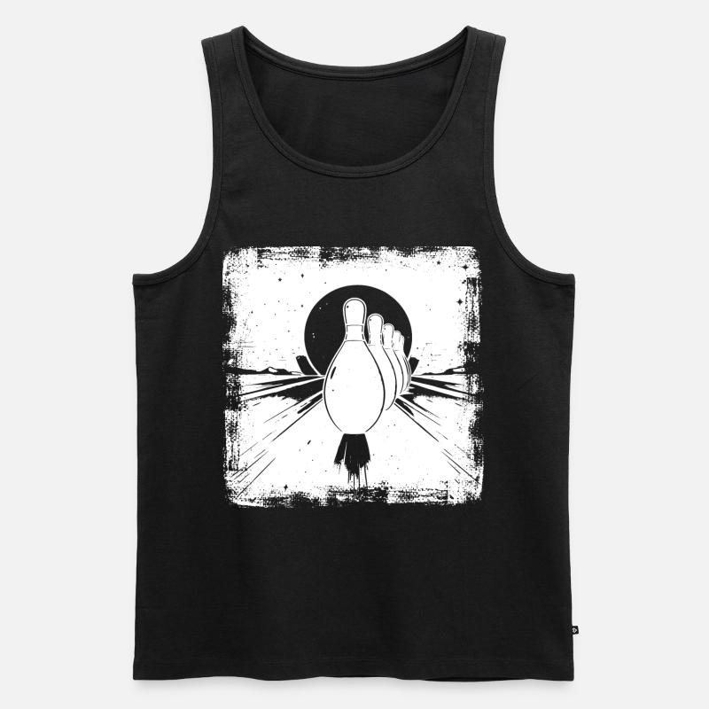 Bowling Pins - Männer Premium Bio Tank Top - Schwarz