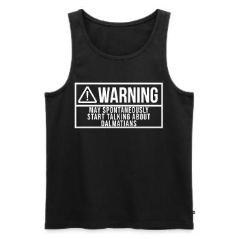 Dalmatian - Men's Premium Organic Tank Top - black - Front - AI Model Male 178 light (178cm)