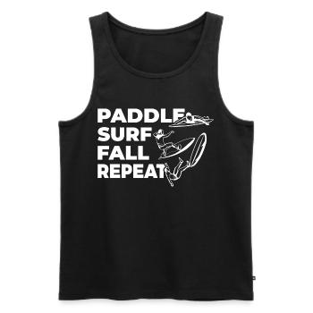 Paddle Surf Automne Répétition - Débardeur bio Premium Homme - noir - Devant - Michal (187cm)