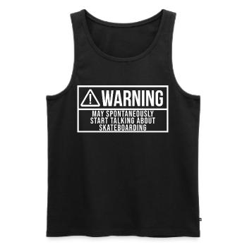 Skateboarder - Männer Premium Bio Tank Top - Schwarz - Vorne - AI Model Male 178 light (178cm)