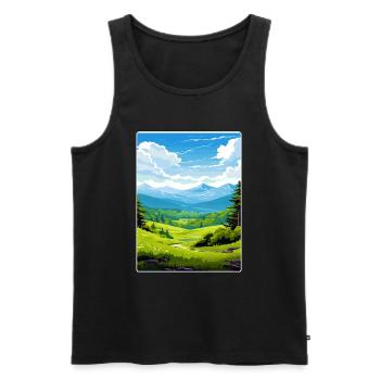 Great Smoky Mountains National Park Travel Poster - Men's Premium Organic Tank Top - black - Front - Michal (187cm)