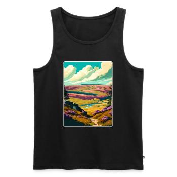 North York Moors National Park Travel Poster WPA - Men's Premium Organic Tank Top - black - Front - Michal (187cm)