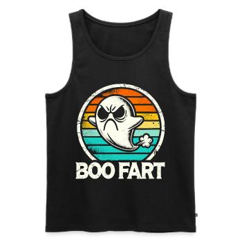 Pets de fantômes drôles – Halloween Fun - Débardeur bio Premium Homme - noir - Devant - Michal (187cm)