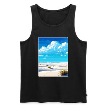 White Sands Nationalpark Reiseplakat Souvenir - Männer Premium Bio Tank Top - Schwarz - Vorne - Michal (187cm)