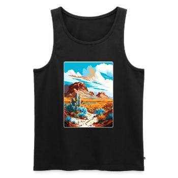Big Bend National Park Travel Poster Souvenir WPA - Men's Premium Organic Tank Top - black - Front - Michal (187cm)