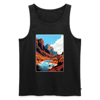 Big Bend National Park Travel Poster Souvenir WPA - Men's Premium Organic Tank Top - black - Front - Michal (187cm)