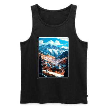 Telluride Ski Colorado Reise Poster Souvenir WPA - Männer Premium Bio Tank Top - Schwarz - Vorne - Michal (187cm)