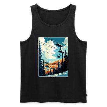 Vail Ski Resort Skifahren Reise Poster Souvenir WPA - Männer Premium Bio Tank Top - Schwarz - Vorne - AI Model Male 178 light (178cm)