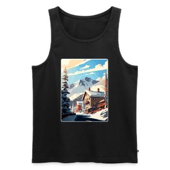 Telluride Ski Ski Voyage Poster Souvenir WPA - Débardeur bio Premium Homme - noir - Devant - Michal (187cm)