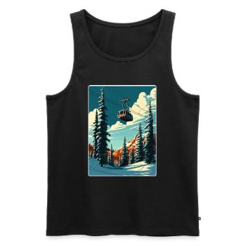 snowbird ski ski vintage voyage affiche souvenir - Débardeur bio Premium Homme - noir - Devant - Michal (187cm)