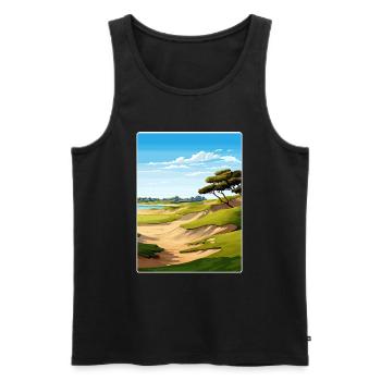 Affiche de voyage du parcours de golf Torrey Pines - Débardeur bio Premium Homme - noir - Devant - Michal (187cm)