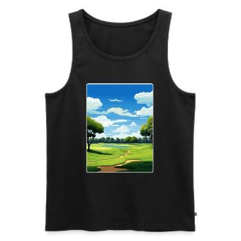 Medinah Golf Course Club Affiche de voyage souvenir - Débardeur bio Premium Homme - noir - Devant - Michal (187cm)