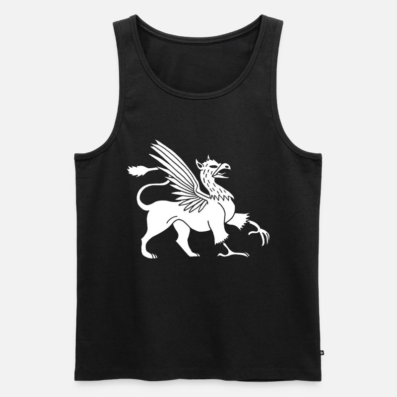 Weißer Greif - Männer Premium Bio Tank Top - Schwarz