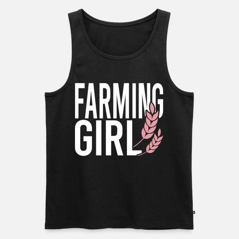Farming Girl - Männer Premium Bio Tank Top - Schwarz