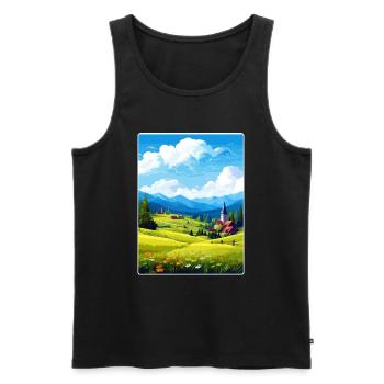 Harz Deutschland Reiseposter Souvenir WPA - Männer Premium Bio Tank Top - Schwarz - Vorne - Michal (187cm)