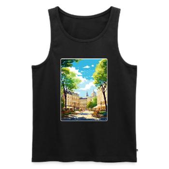 Aix En Provence Frankreich Reiseposter Souvenir WPA - Männer Premium Bio Tank Top - Schwarz - Vorne - Michal (187cm)
