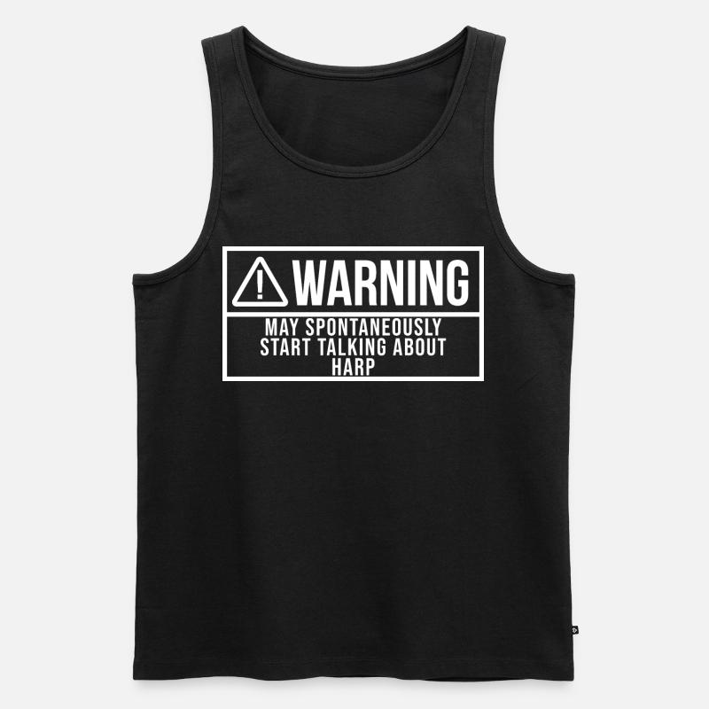 Harfe - Männer Premium Bio Tank Top - Schwarz