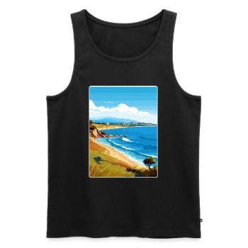 Gallipoli Türkei Reise Poster Souvenir Farbe WPA - Männer Premium Bio Tank Top - Schwarz - Vorne - Michal (187cm)