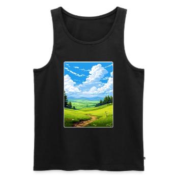 Bergisches Land Deutschland Reiseposter Souvenir WPA - Männer Premium Bio Tank Top - Schwarz - Vorne - Michal (187cm)