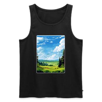 Haut-Palatinat Allemagne Affiche de voyage souvenir - Débardeur bio Premium Homme - noir - Devant - Michal (187cm)