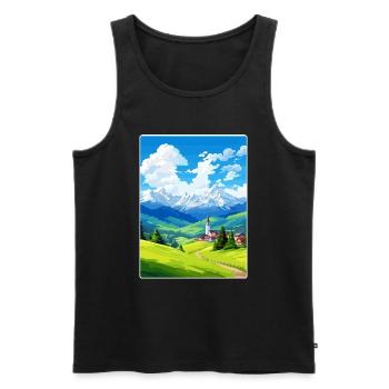 Berchtesgaden Allemagne Affiche de voyage Souvenir WPA - Débardeur bio Premium Homme - noir - Devant - Michal (187cm)