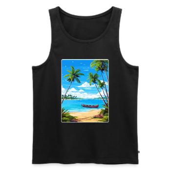 Ko Samui Thailand Thai Reise Poster Souvenir WPA - Männer Premium Bio Tank Top - Schwarz - Vorne - Michal (187cm)