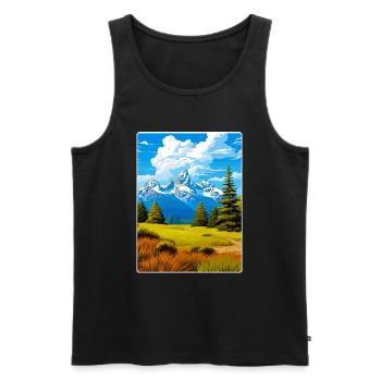 Great Smoky Mountains National Park Travel Poster - Men's Premium Organic Tank Top - black - Front - Michal (187cm)