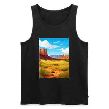 Big Bend National Park Travel Poster Souvenir WPA - Men's Premium Organic Tank Top - black - Front - Michal (187cm)