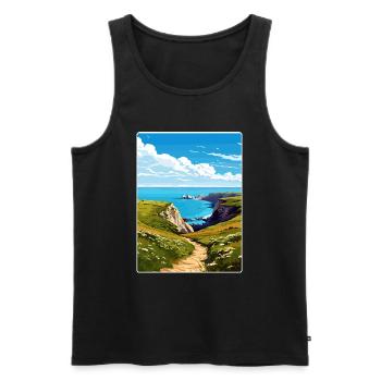 Channel Islands National Park California Travel - Men's Premium Organic Tank Top - black - Front - AI Model Male 178 light (178cm)