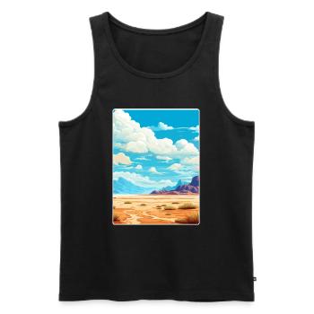 Death Valley Nationalpark Kalifornien Travel Card - Männer Premium Bio Tank Top - Schwarz - Vorne - Michal (187cm)